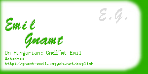 emil gnamt business card